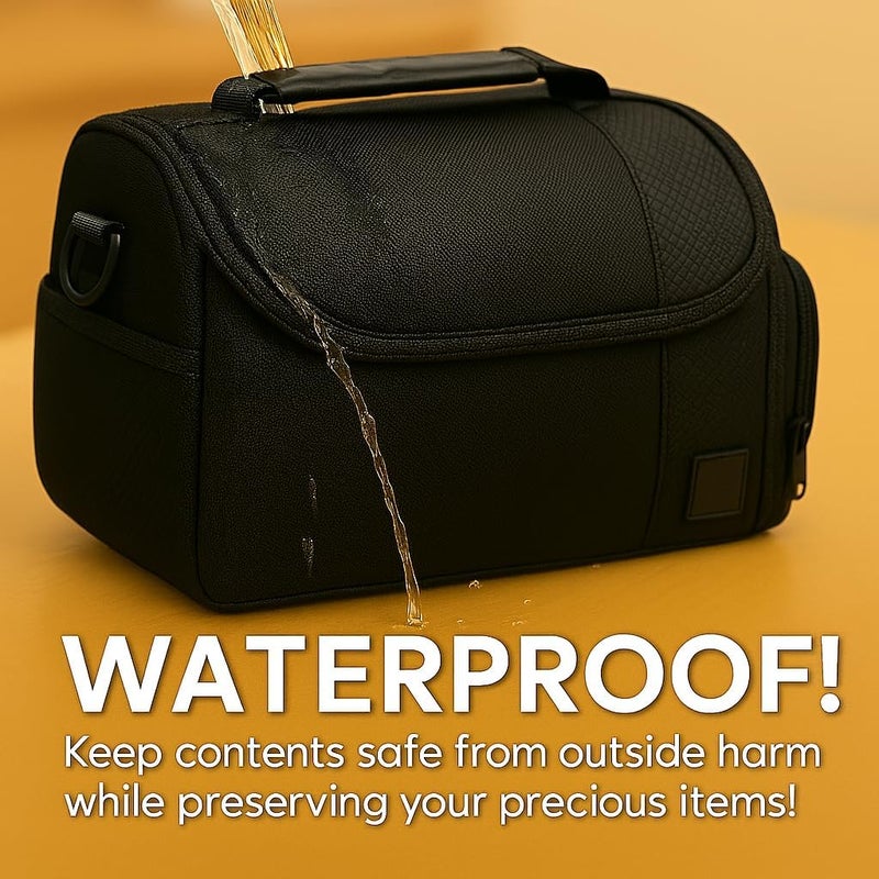 eCostConnection Deluxe Large Digital Camera / Video Padded Carrying Bag / Case for Nikon, Sony, Pentax, Olympus Panasonic, Samsung, and Canon DSLR Cameras & eCostConnection Microfiber Cloth - Image 4